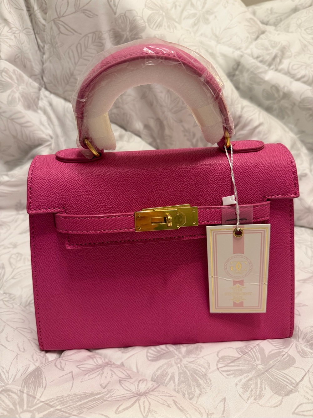Viral Pink Top-Handle Satchel Handbag